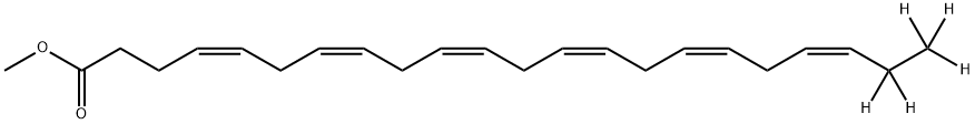 4,7,10,13,16,19-Docosahexaenoic-21,21,22,22,22-d5 acid, methyl ester, (4Z,7Z,10Z,13Z,16Z,19Z)- Struktur