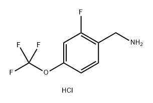 Benzenemethanamine, 2-fluoro-4-(trifluoromethoxy)-, hydrochloride (1:1) Struktur