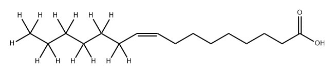 9-Hexadecenoic-11,11,12,12,13,13,14,14,15,15,16,16,16-d13 acid, (9Z)- Struktur