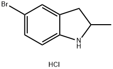 5-bromo-2-methyl-2,3-dihydro-1H-indole hydrochloride Struktur