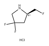 (R)-4,4-difluoro-2-(fluoromethyl)pyrrolidine hydrochloride Struktur