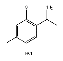 1-(2-Chloro-4-methylphenyl)ethan-1-amine hydrochloride Struktur