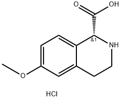 (R)-6-methoxy-1,2,3,4-tetrahydroisoquinoline-1-carboxylic acid hydrochloride Struktur