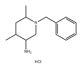 1-benzyl-4,6-dimethylpiperidin-3-amine hydrochloride Struktur