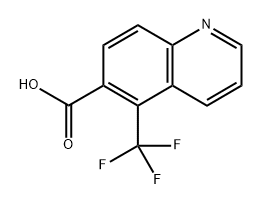 5-(trifluoromethyl)quinoline-6-carboxylic acid Struktur