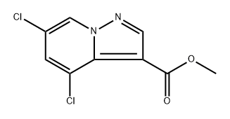 methyl 4,6-dichloroH-pyrazolo[1,5-a]pyridine-3-carboxylate Struktur