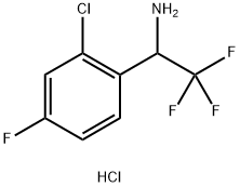 Benzenemethanamine, 2-chloro-4-fluoro-α-(trifluoromethyl)-, hydrochloride (1:1) Struktur