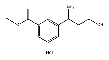 METHYL 3-(1-AMINO-3-HYDROXYPROPYL)BENZOATE HYDROCHLORIDE Struktur