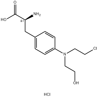 L-Phenylalanine, 4-[(2-chloroethyl)(2-hydroxyethyl)amino]-, hydrochloride (1:2) Struktur