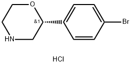 Morpholine, 2-(4-bromophenyl)-, hydrochloride (1:1), (2R)- Struktur