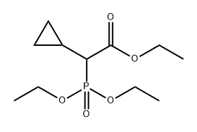 Cyclopropaneacetic acid, α-(diethoxyphosphinyl)-, ethyl ester Struktur