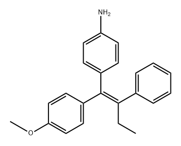 4-[(1E)-1-(4-甲氧基苯基)-2-苯基-1-丁烯-1-基]苯胺, 2714549-56-9, 結(jié)構(gòu)式