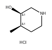 3-Piperidinol, 4-methyl-, hydrochloride (1:1), (3R,4R)- Struktur