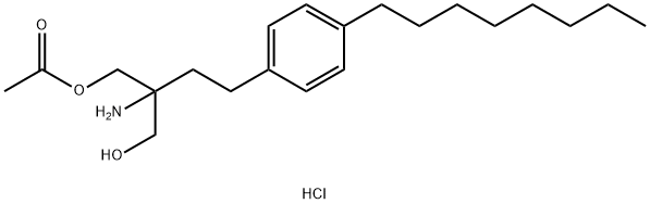 1,3-Propanediol, 2-amino-2-[2-(4-octylphenyl)ethyl]-, 1-acetate, hydrochloride (1:1) Struktur