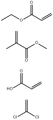 2-Propenoic acid, 2-methyl-, methyl ester, polymer with 1,1-dichloroethene, ethyl 2-propenoate and 2-propenoic acid Struktur