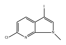 6-Chloro-3-iodo-1-methyl-1H-pyrrolo[2,3-b]pyridine Struktur