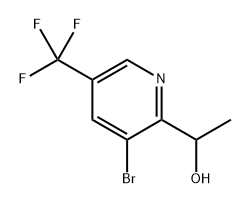 1-(3-Bromo-5-trifluoromethyl-pyridin-2-yl)-ethanol Struktur