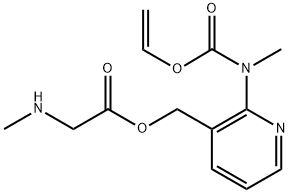 Glycine, N-methyl-, [2-[[(ethenyloxy)carbonyl]methylamino]-3-pyridinyl]methyl ester Struktur