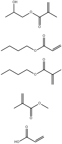 2-Propenoic acid, 2-methyl, butyl ester, polymer with butyl 2-propenoate, 2-hydroxypropyl 2-methyl-2-propenoate Struktur