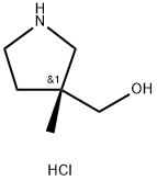 (R)-(3-Methyl-pyrrolidin-3-yl)-methanol hydrochloride Struktur