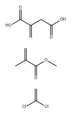 Butanedioic acid, methylene-, polymer with 1,1-dichloroethene and methyl 2-methyl-2-propenoate Struktur