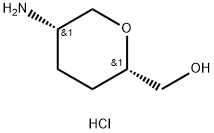 cis-(5-Amino-tetrahydro-pyran-2-yl)-methanol hydrochloride Struktur