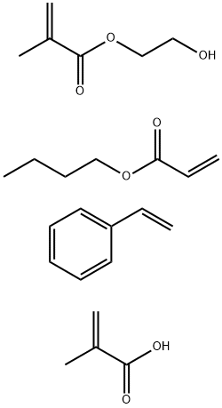 2-Propenoic acid, 2-methyl-, polymer with butyl 2-propenoate, ethenylbenzene and 2-hydroxyethyl 2-methyl-2-propenoate Struktur