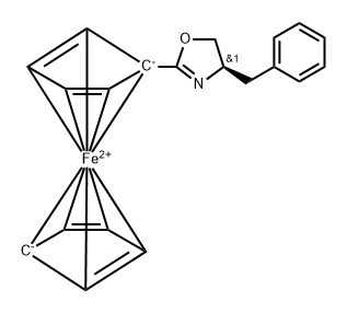 [(4R)-4,5-dihydro-4-(phenylMethyl)-2-oxazolyl]-Ferrocene Struktur