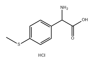 Benzeneacetic acid, α-amino-4-(methylthio)-, hydrochloride (1:1) Struktur