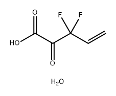 3,3-Difluoro-2-oxopent-4-enoic acid hydrate Struktur