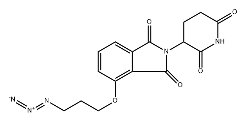 4-(3-azidopropoxy)-2-(2,6-dioxopiperidin-3-yl)isoindoline-1,3-dione Struktur