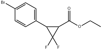 ethyl 3-(4-bromophenyl)-2，2-difluorocyclopropane-1-carboxylate Struktur