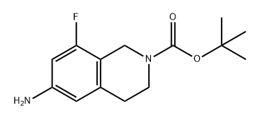 tert-butyl 6-amino-8-fluoro-3,4-dihydroisoquinoline-2(1H)-carboxylate Struktur