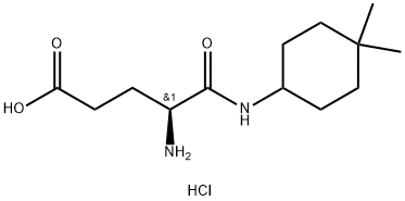 Pentanoic acid, 4-amino-5-[(4,4-dimethylcyclohexyl)amino]-5-oxo-, hydrochloride (1:1), (4S)- Struktur