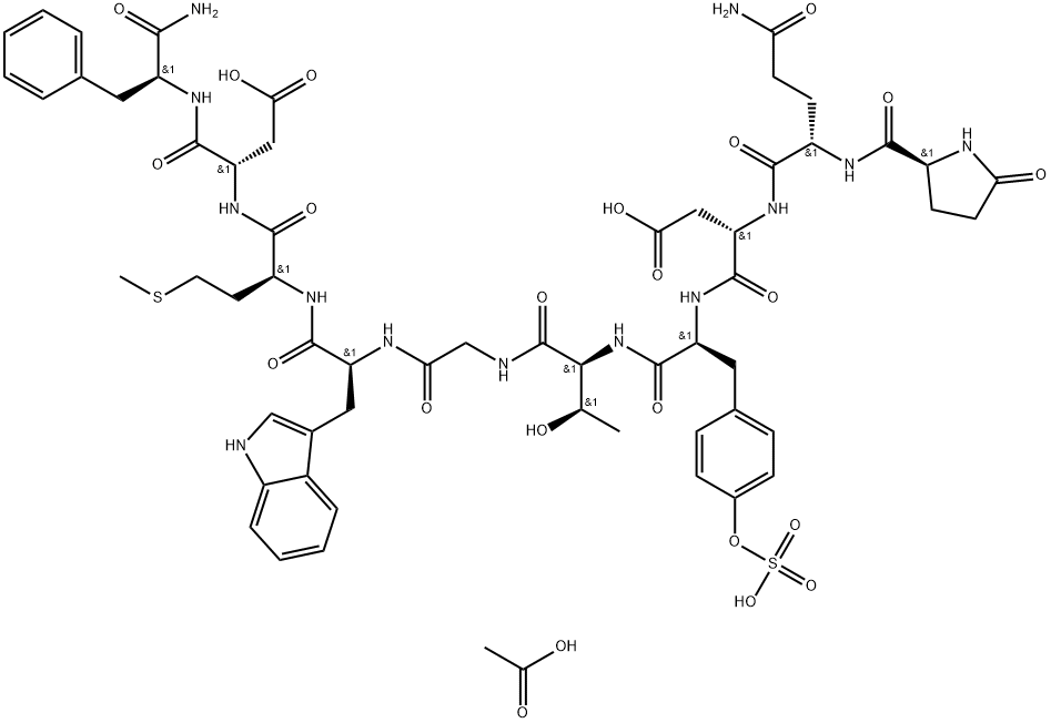 Caerulein (acetate) Struktur