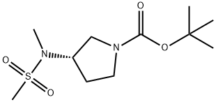 1,1-Dimethylethyl (3S)-3-[methyl(methylsulfonyl)amino]-1-pyrrolidinecarboxylate Struktur