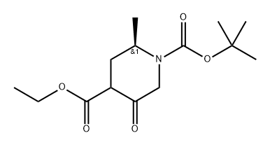 1-(tert-Butyl) 4-ethyl (2R)-2-methyl-5-oxopiperidine-1,4-dicarboxylate Struktur