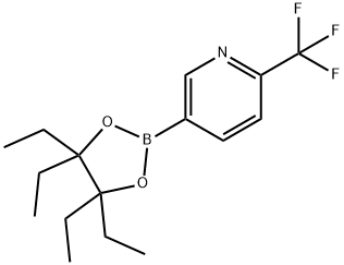 Pyridine, 5-(4,4,5,5-tetraethyl-1,3,2-dioxaborolan-2-yl)-2-(trifluoromethyl)- Struktur