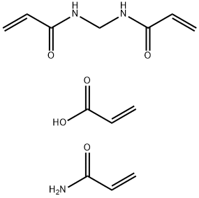 2-Propenoic acid, polymer with N,N-methylenebis2-propenamide and 2-propenamide Struktur