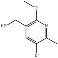 (5-Bromo-2-methoxy-6-methylpyridin-3-yl)methanol Struktur