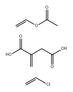 Butanedioic acid, methylene-, polymer with chloroethene and ethenyl acetate Struktur