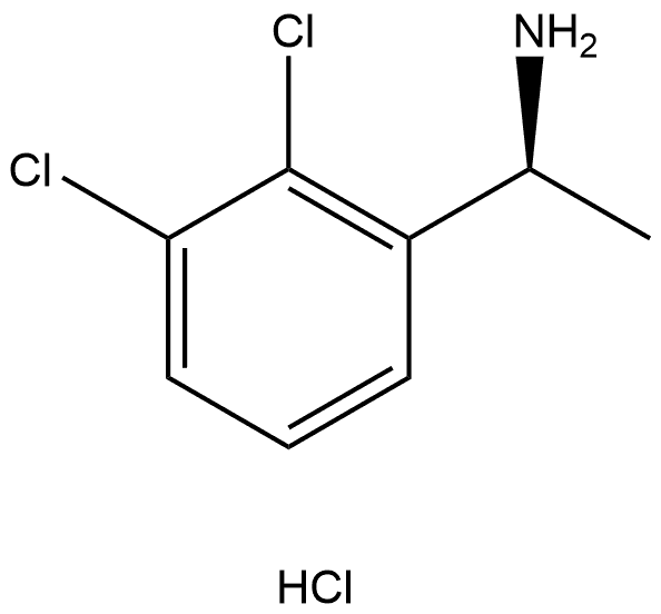 (S)-1-(2,3-dichlorophenyl)ethan-1-amine hydrochloride Struktur