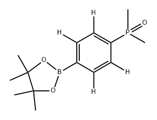 dimethyl(4-(4,4,5,5-tetramethyl-1,3,2-dioxaborolan-2-yl)phenyl-2,3,5,6-d4)phosphine oxide Struktur