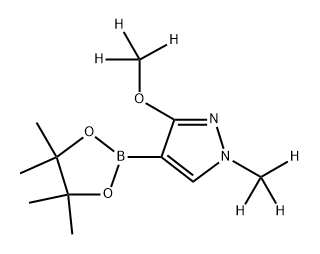 3-(methoxy-d3)-1-(methyl-d3)-4-(4,4,5,5-tetramethyl-1,3,2-dioxaborolan-2-yl)-1H-pyrazole Struktur