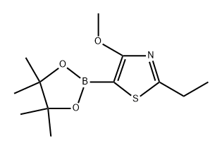 2-ethyl-4-methoxy-5-(4,4,5,5-tetramethyl-1,3,2-dioxaborolan-2-yl)thiazole Struktur