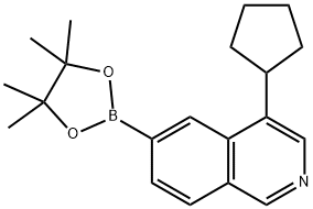 4-cyclopentyl-6-(4,4,5,5-tetramethyl-1,3,2-dioxaborolan-2-yl)isoquinoline Struktur