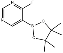 4-fluoro-5-(4,4,5,5-tetramethyl-1,3,2-dioxaborolan-2-yl)pyrimidine Struktur