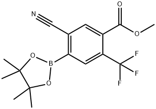 methyl 5-cyano-4-(4,4,5,5-tetramethyl-1,3,2-dioxaborolan-2-yl)-2-(trifluoromethyl)benzoate Struktur