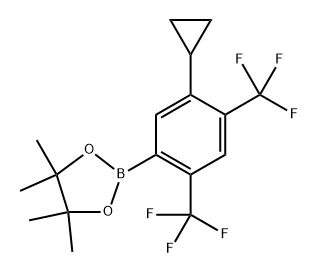 2-(5-cyclopropyl-2,4-bis(trifluoromethyl)phenyl)-4,4,5,5-tetramethyl-1,3,2-dioxaborolane Struktur