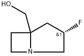 ((3S)-3-Fluoro-1-azabicyclo[3.2.0]heptan-5-yl)methanol Struktur